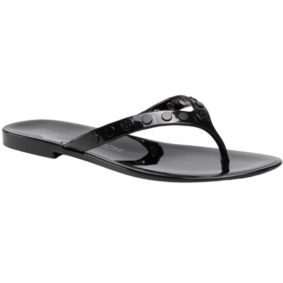 TORY BURCH Women's Studded Jelly Thongs Sandals Flats - Picture 2 of 12